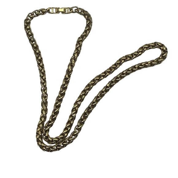 Woven linked golden chain 30” very pretty - Picture 3 of 5
